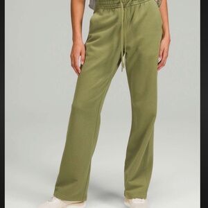 Lululemon Loungeful Straight Leg Pant Green  Fleece Soft Warm